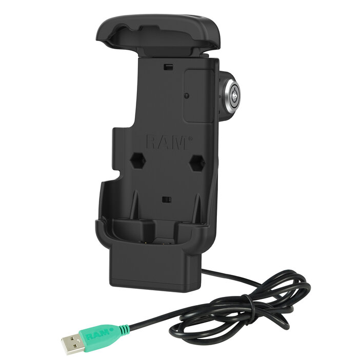 RAM MOUNT Soporte de montaje en superficie RAM (con cerradura) para Zebra TC22/27, 368 g, USB-A