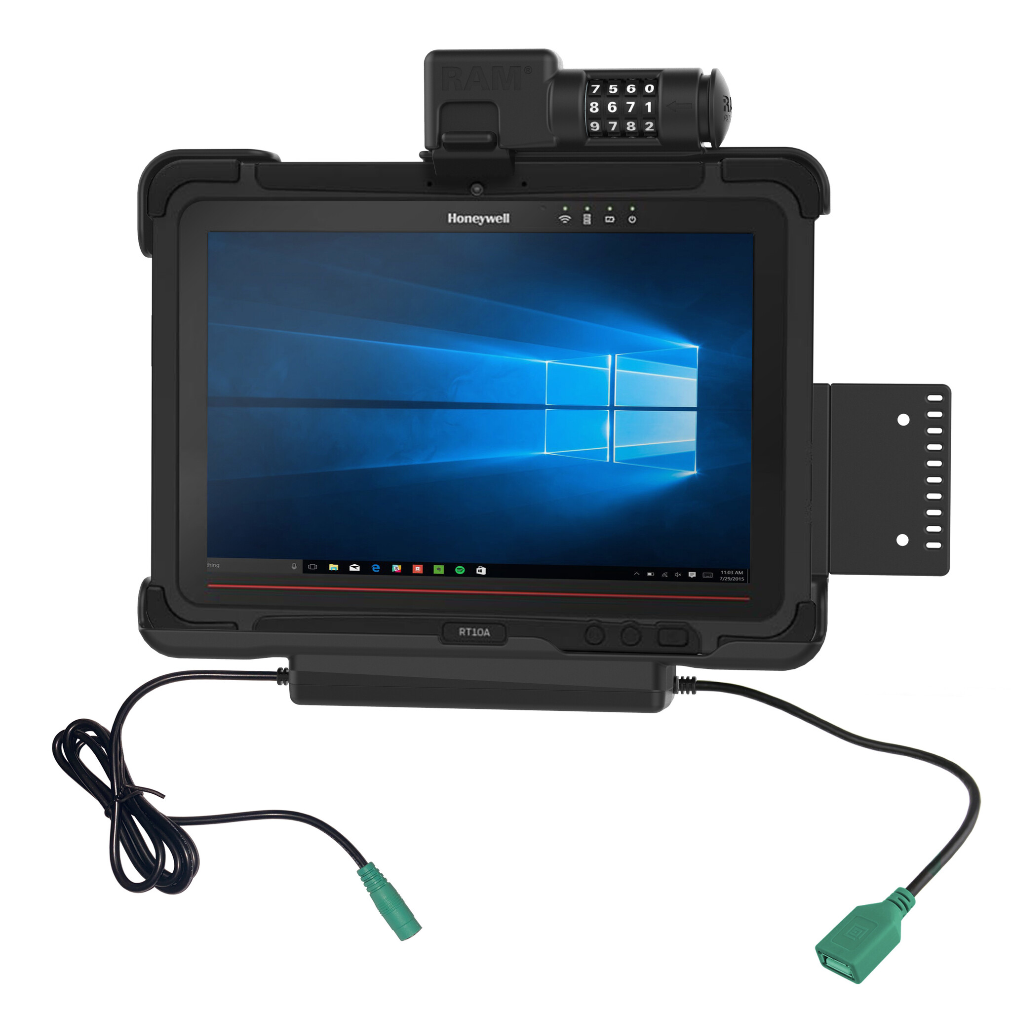 RAM MOUNT RAM-HOL-HON9PDCLU - Supporto RAM Mounts Form-Fit (blocco Combo) per Honeywell RT10