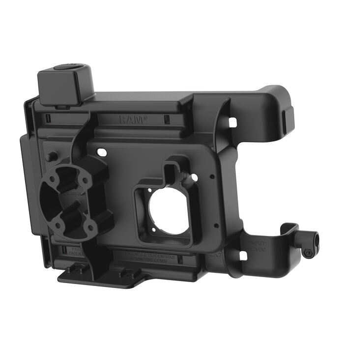 RAM-HOL-GE3FU - Deze RAM Mounts Form-Fit houder is geschikt voor de robuuste Getac ZX70 tablet. Dankzij de uitsparingen bij de knoppen en poorten kunt u deze probleemloos blijven gebruiken. De RAM Vent-Temp kan de ventilatieopeningen van het voertuig gebr