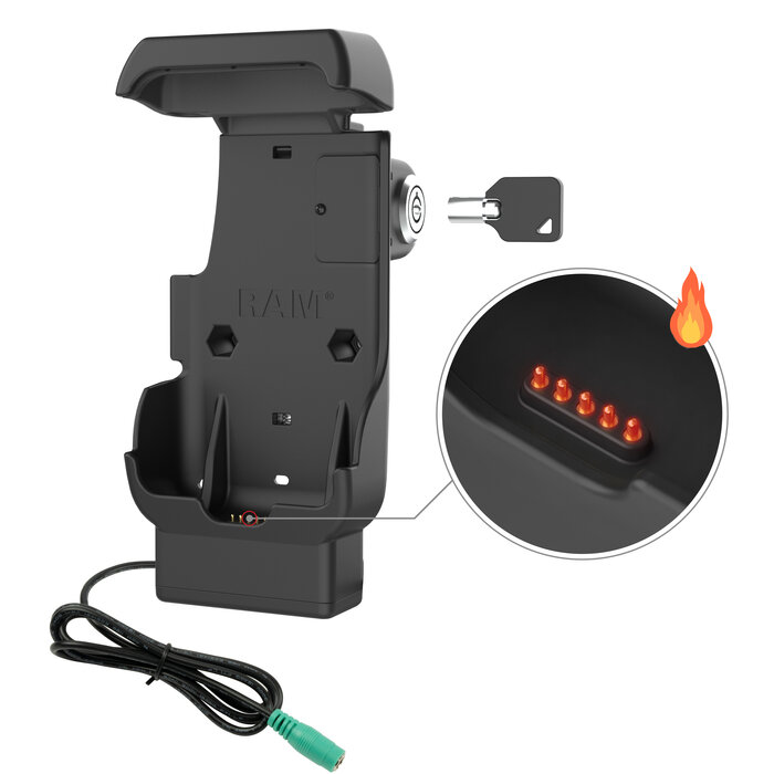 RAM MOUNT RAM-HOL-HON12PHLU - Soporte de montaje en superficie RAM (con cerradura) para Honeywell CT40, CT45 y CT47