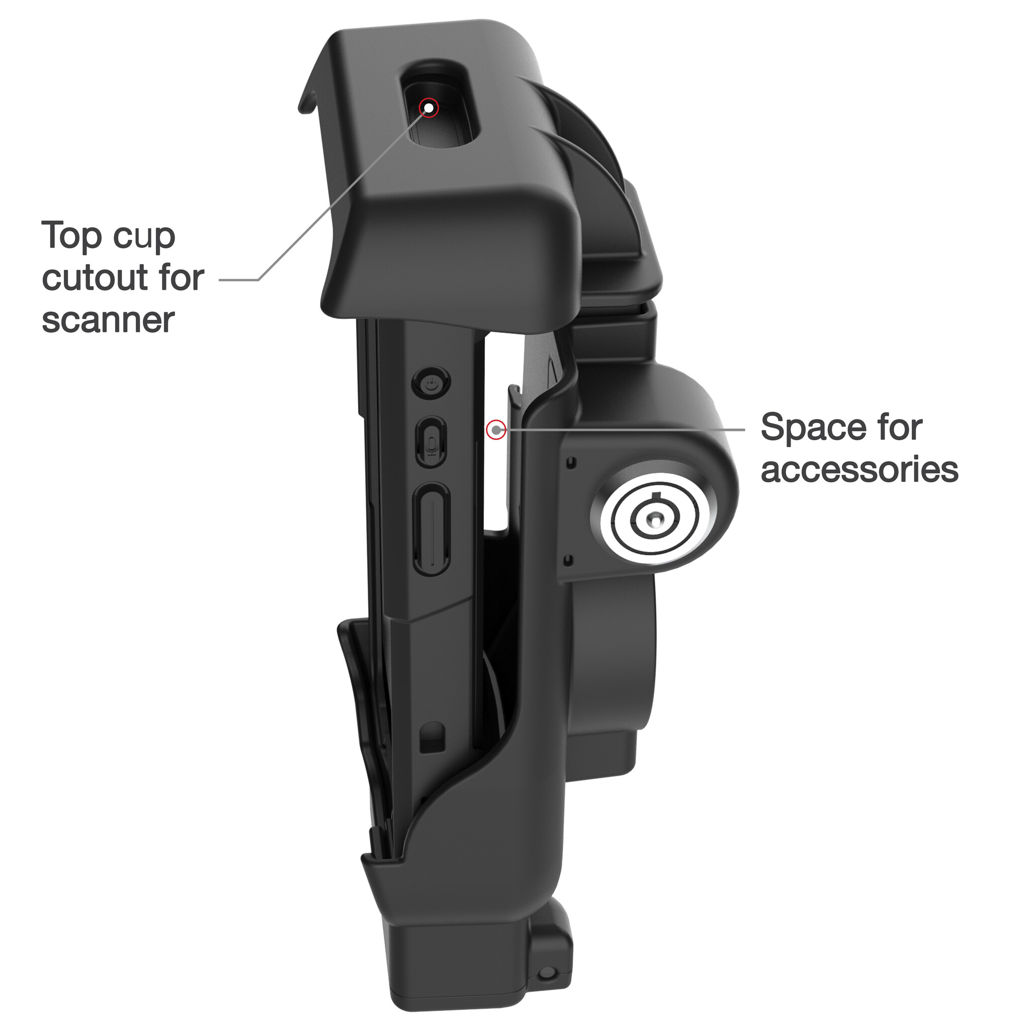 RAM MOUNT RAM Mounts Formpasshalterung (mit Schlüsselschloss) für Honeywell CT40, CT45 und CT47, 5-mm-DC-Anschluss, 100 cm