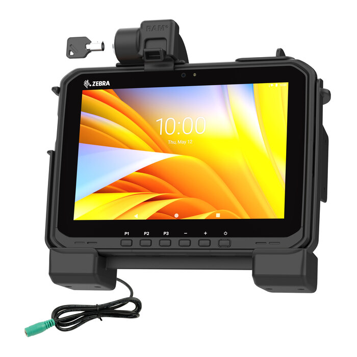 RAM-HOL-ZE25PLU - RAM Mounts Formpasshalterung (mit Schlüsselschloss) für Zebra ET60/65