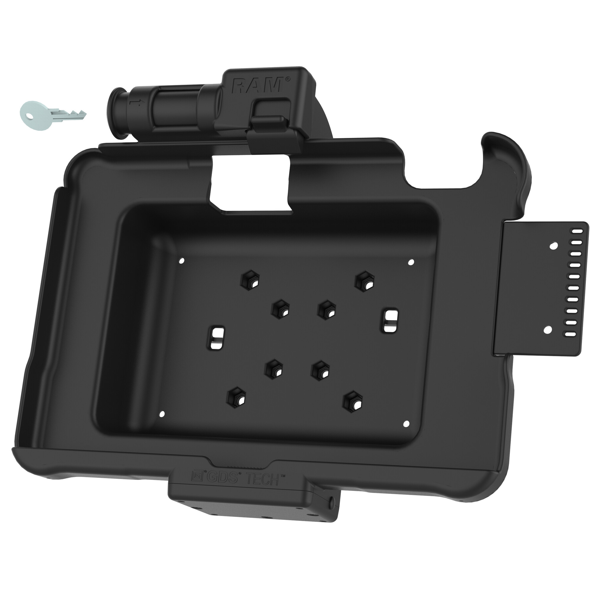 RAM-HOL-ZE11KLU - Support de montage RAM Form-Fit (avec verrouillage à clé) pour Zebra ET51/56 (10')