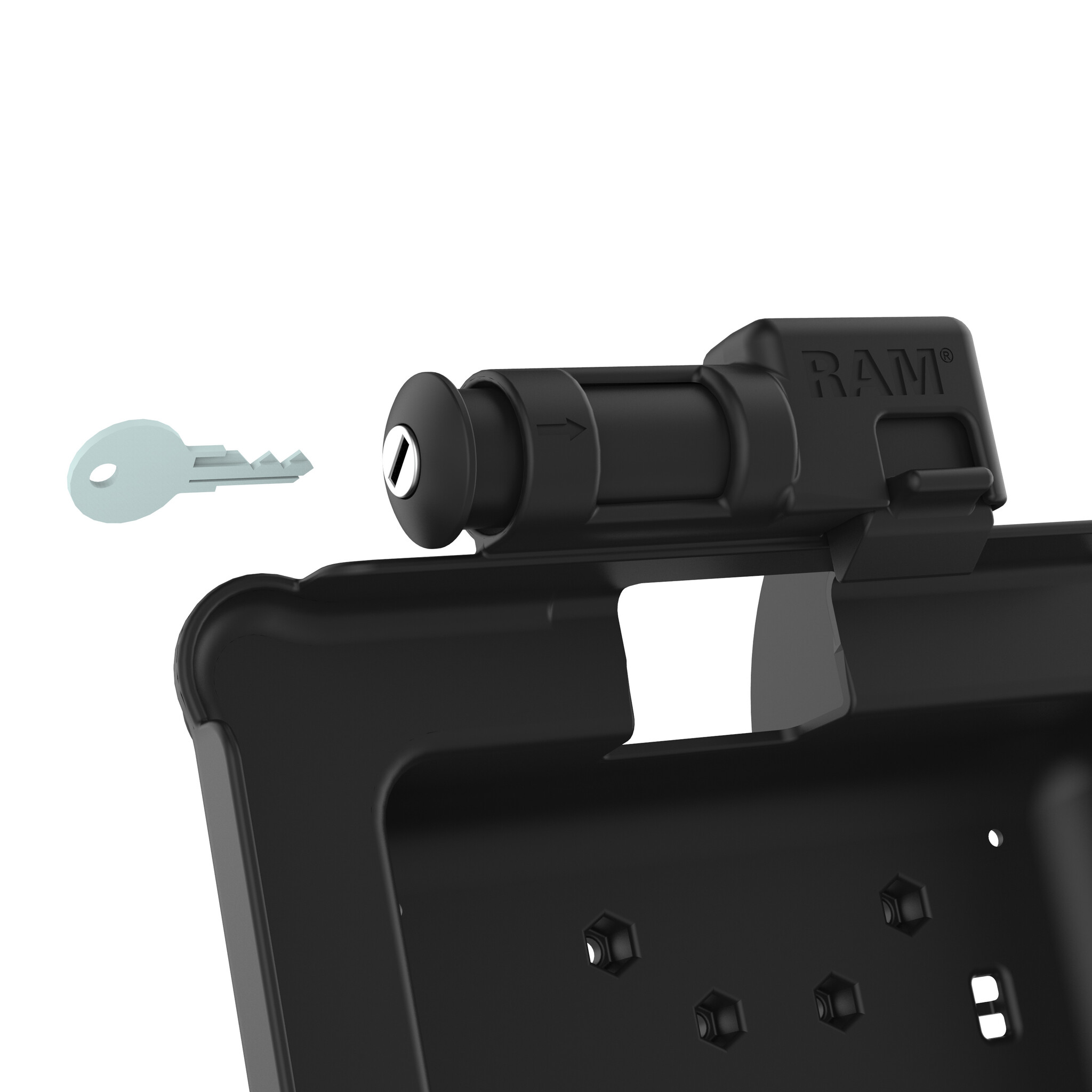 RAM MOUNT RAM-HOL-ZE11KLU - Supporto RAM Mounts Form-Fit (con serratura a chiave) per Zebra ET51/56 (10')
