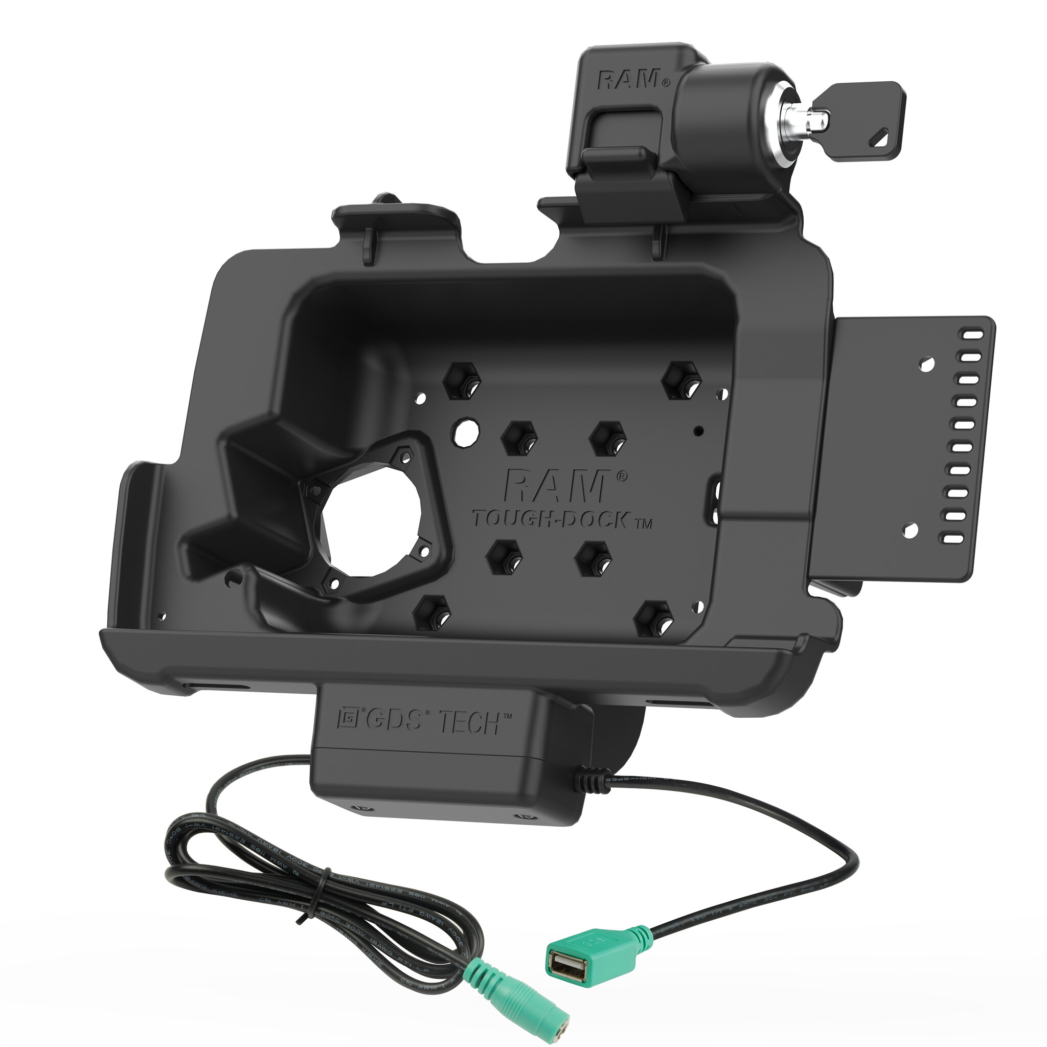 RAM MOUNT RAM-HOL-ZE20PDKLU - Supporto RAM Mounts Form-Fit (con serratura a chiave) per Zebra ET40/45 (8')