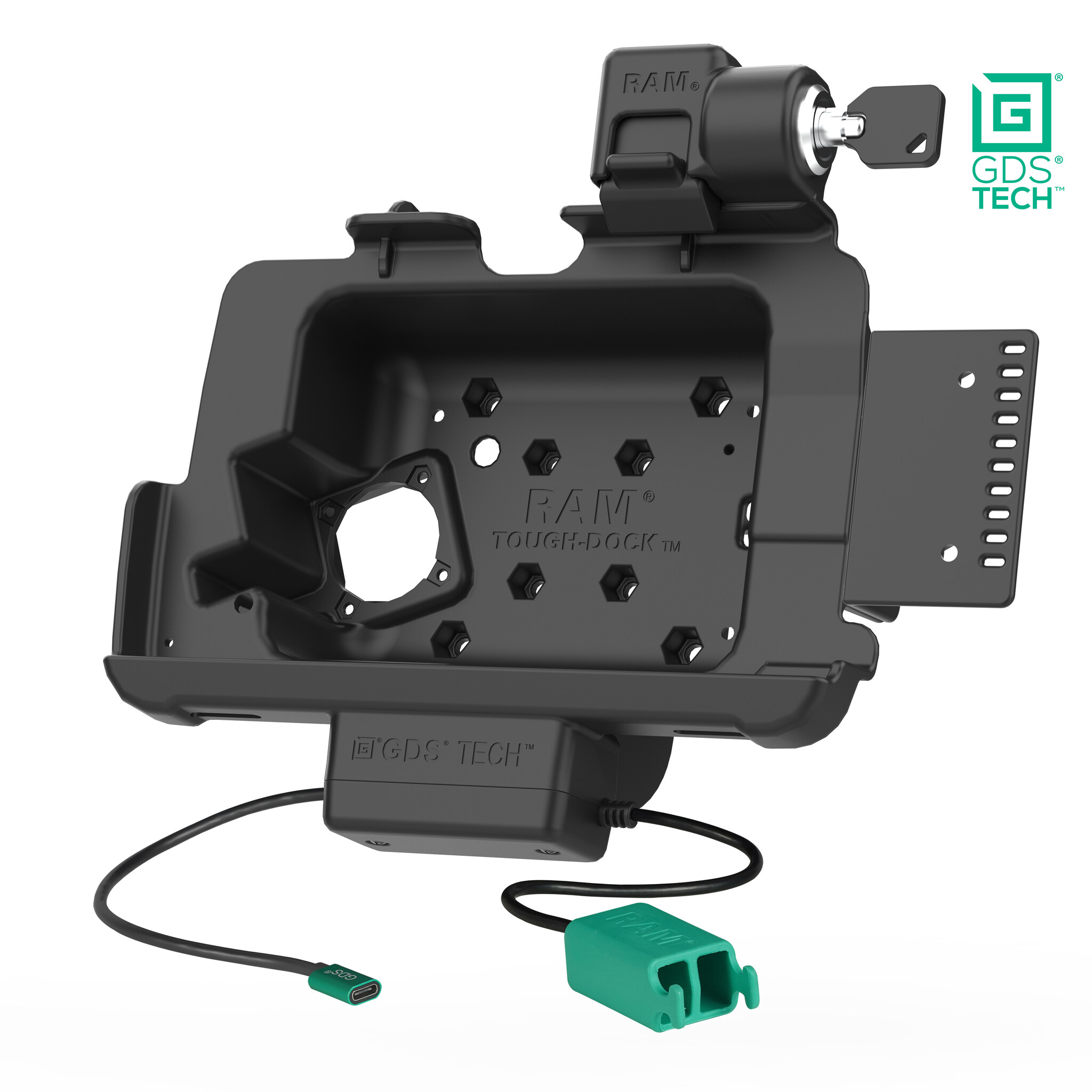 RAM-GDS-DOCKL-ZE20PD2U - Soporte RAM Mounts GDS Form-Fit (con cerradura) para Zebra ET40/45 (8')