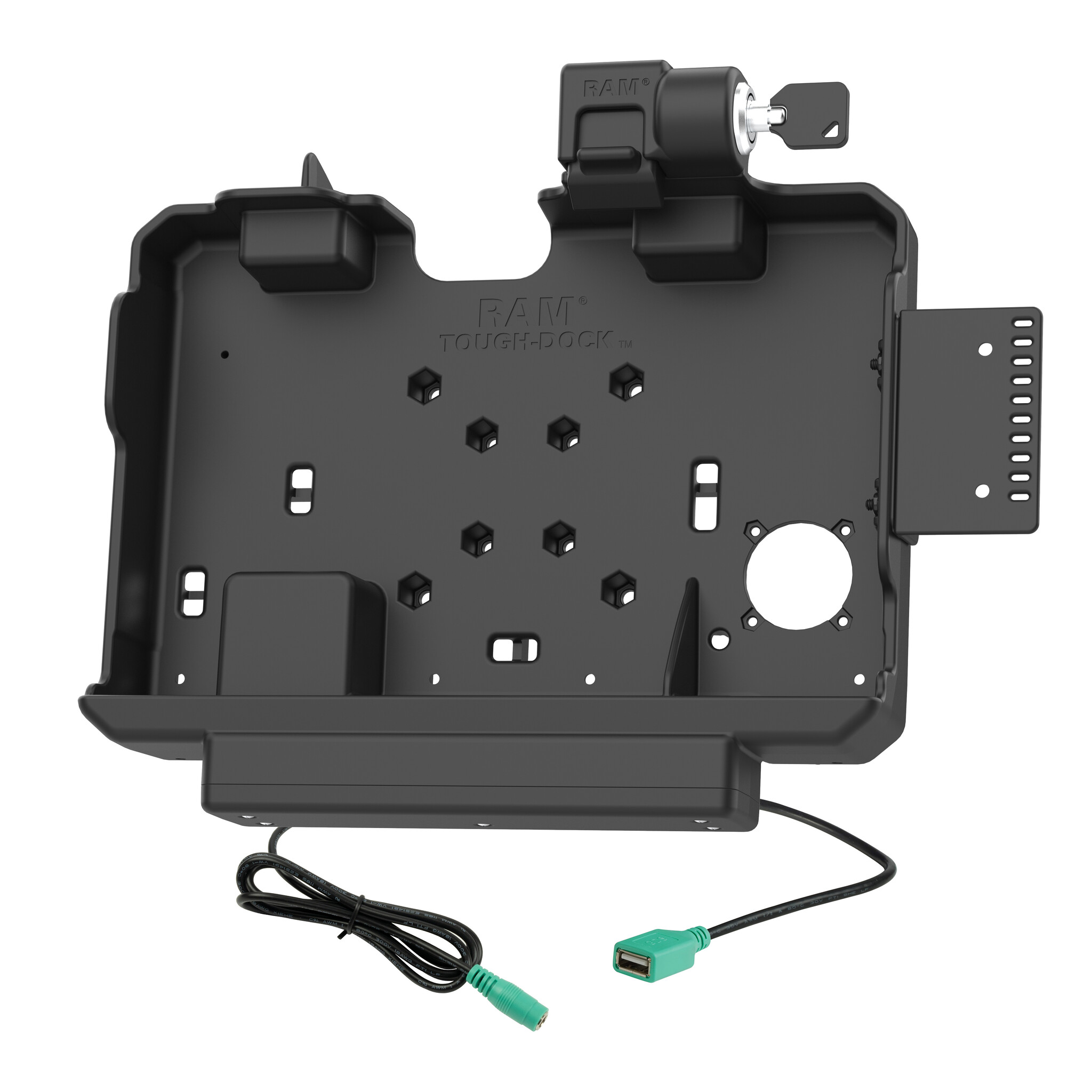 RAM MOUNT RAM-HOL-GE4PDKLU - Support de montage RAM Form-Fit (avec verrouillage à clé) pour Getac ZX10