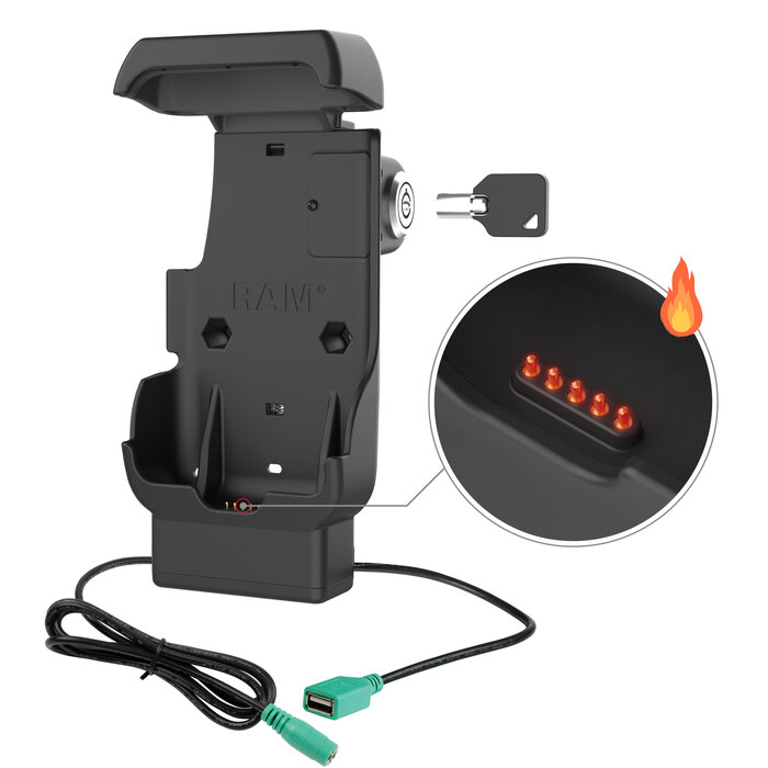 RAM MOUNT RAM-HOL-HON12PDHLU - Supporto RAM Mounts Form-Fit (con serratura a chiave) per Honeywell CT40, CT45 e CT47
