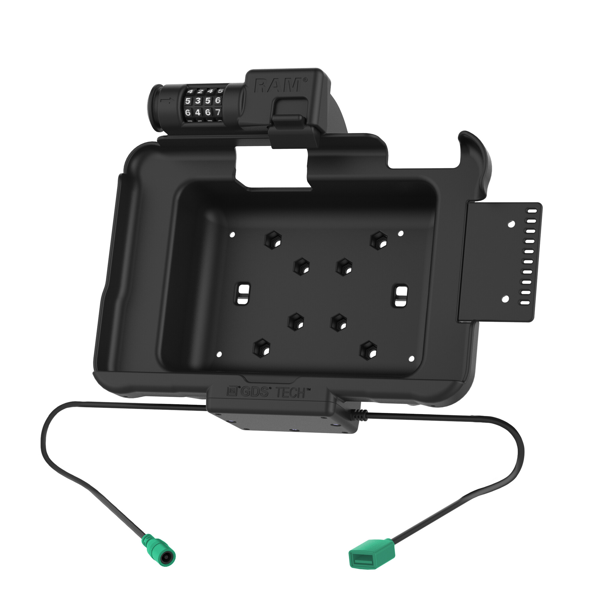 RAM MOUNT Support de montage RAM Form-Fit (verrouillage combiné) pour Zebra ET51/56 (8'), 500 mAh, USB