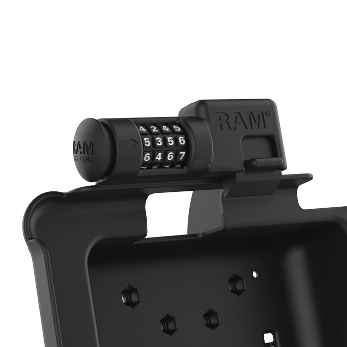 RAM-HOL-ZE10PDCLU - RAM Mounts Form-Fit Holder (Combo Lock) for Zebra ET51/56 (8')