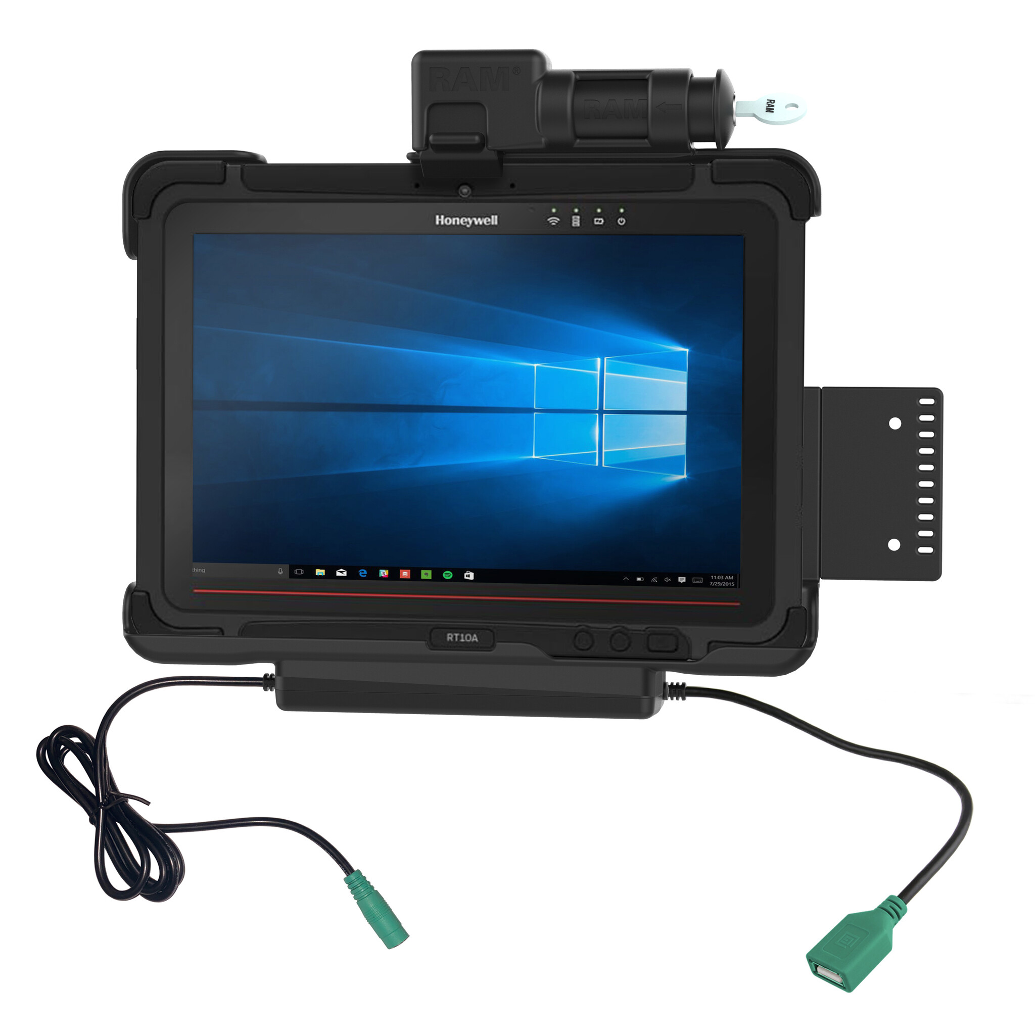 RAM MOUNT RAM-HOL-HON9PDKLU - Soporte de montaje en superficie RAM (con cerradura) para Honeywell RT10
