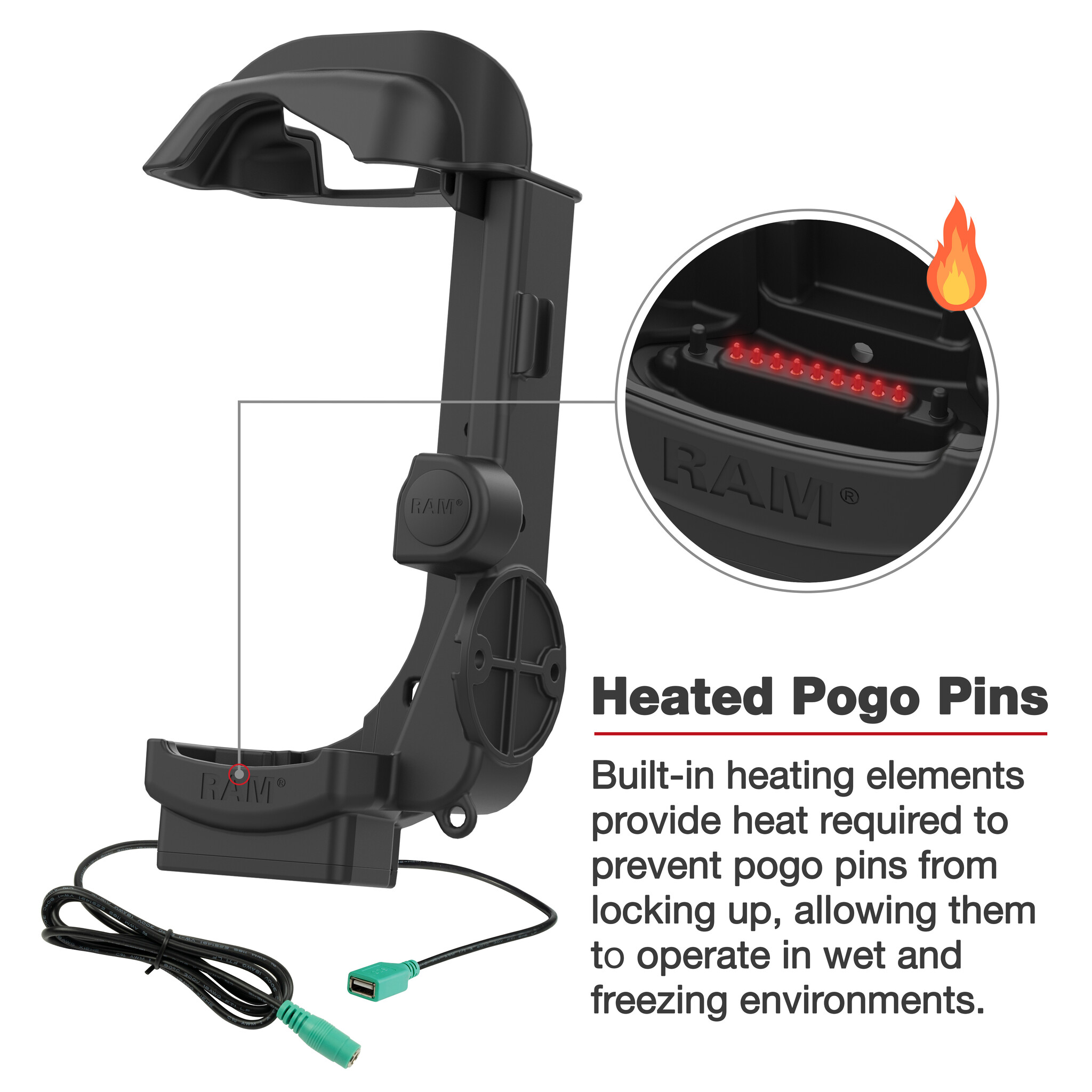 RAM-HOL-ZE32PDHU - RAM Mounts Form-Fit Holder for Zebra MC9300/9400