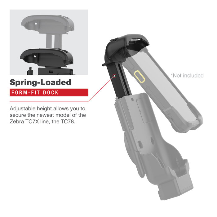 RAM-HOL-ZE17L-1U - Supporto RAM Mounts Form-Fit (con serratura a chiave) per Zebra TC73/78