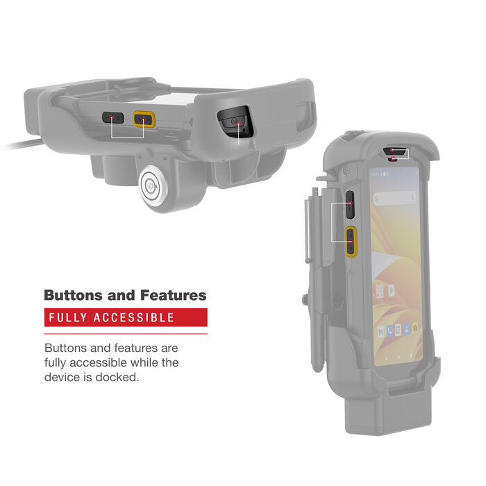 RAM-HOL-ZE17L-1U - RAM Mounts Form-Fit houder (met sleutelvergrendeling) voor Zebra TC73/78