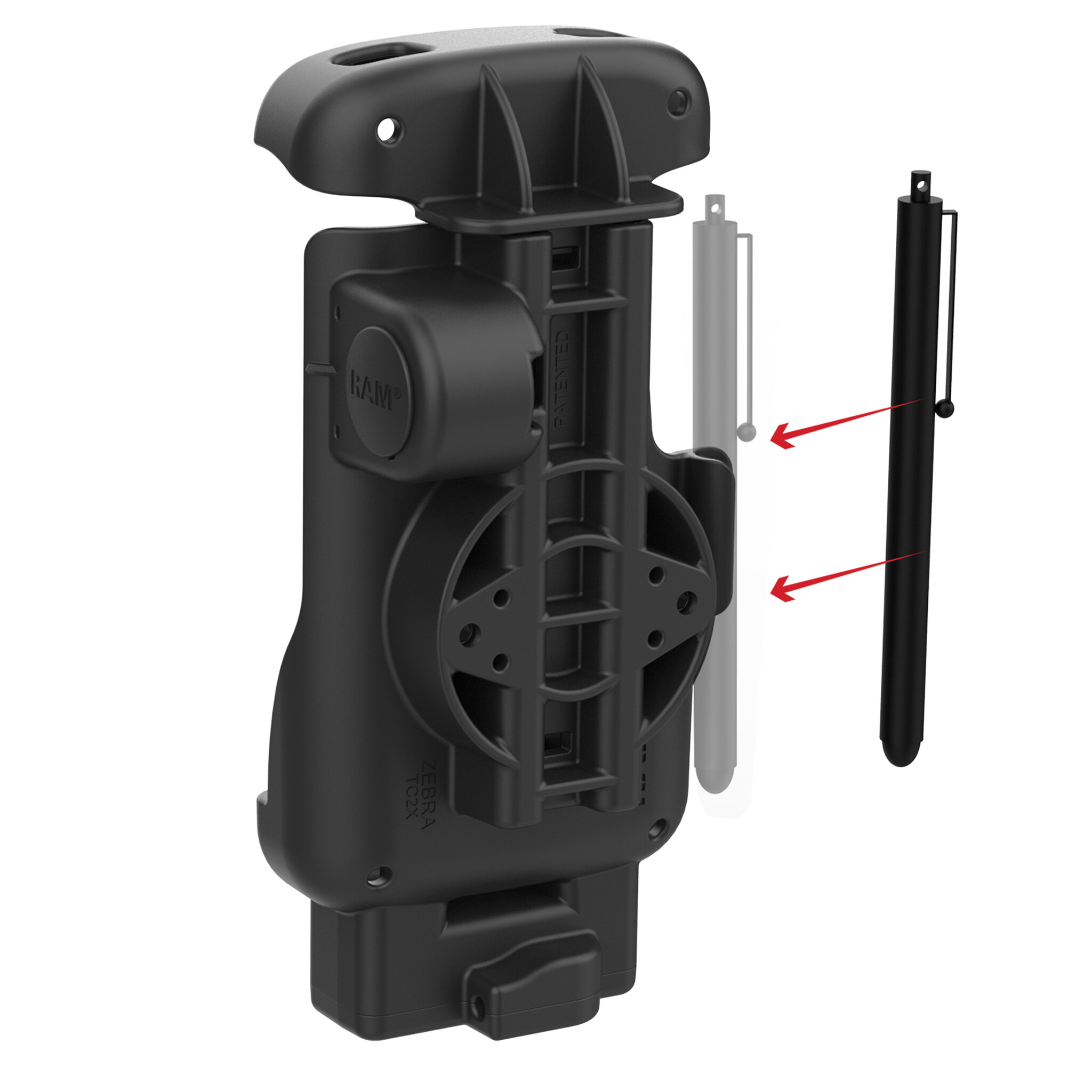RAM MOUNT Supporto RAM Mounts Form-Fit per Zebra TC22/27, Per inserire il dispositivo
