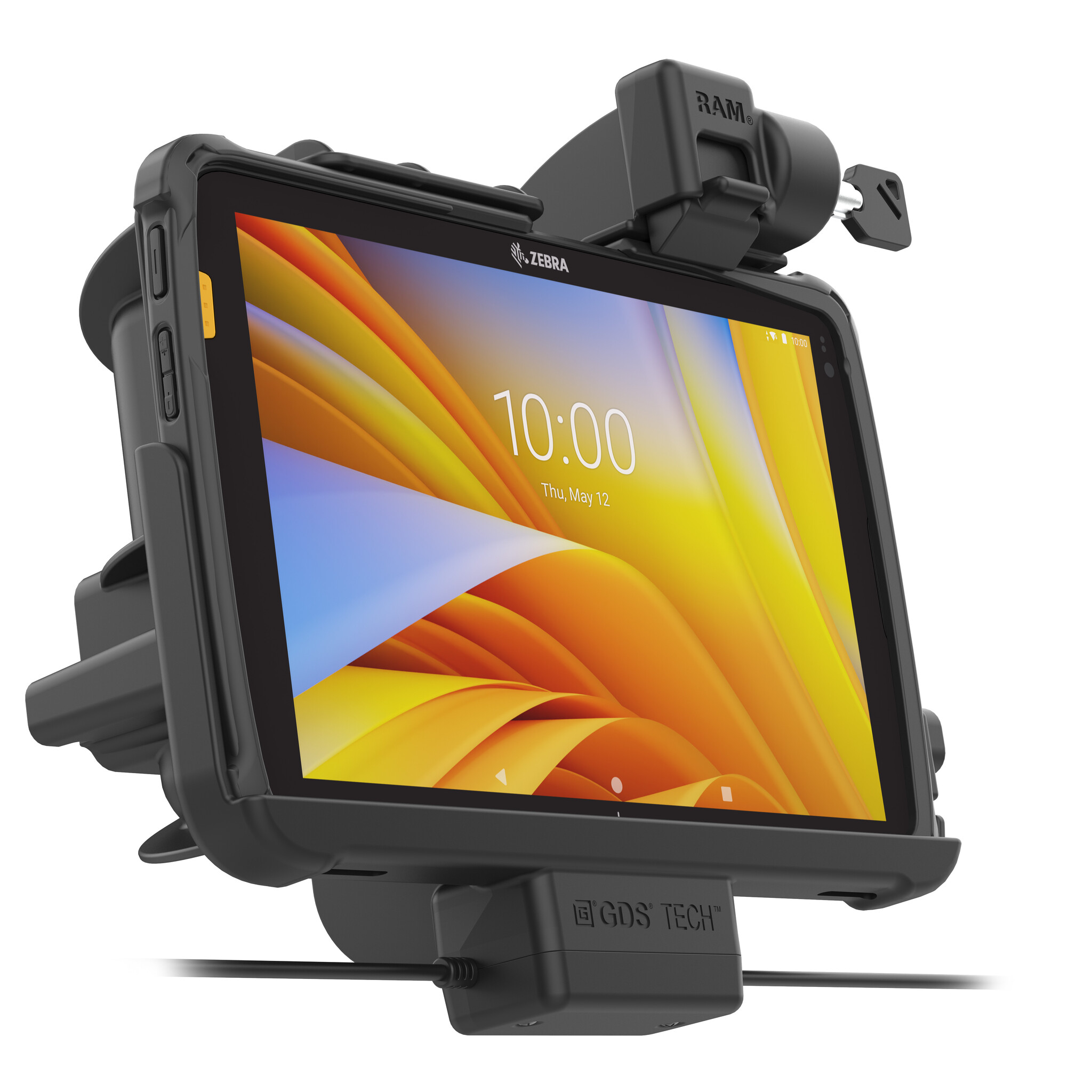 RAM MOUNT RAM-GDS-DOCKL-ZE21PDU - Soporte de montaje en superficie GDS (con cerradura) para Zebra ET40/45 (10')