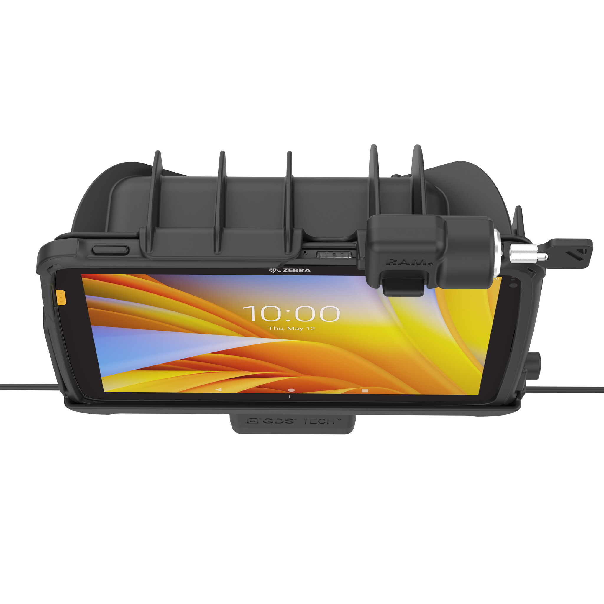 RAM-GDS-DOCKL-ZE21PDU - RAM Mounts GDS Form-Fit Halterung (mit Schlüsselschloss) für Zebra ET40/45 (10')