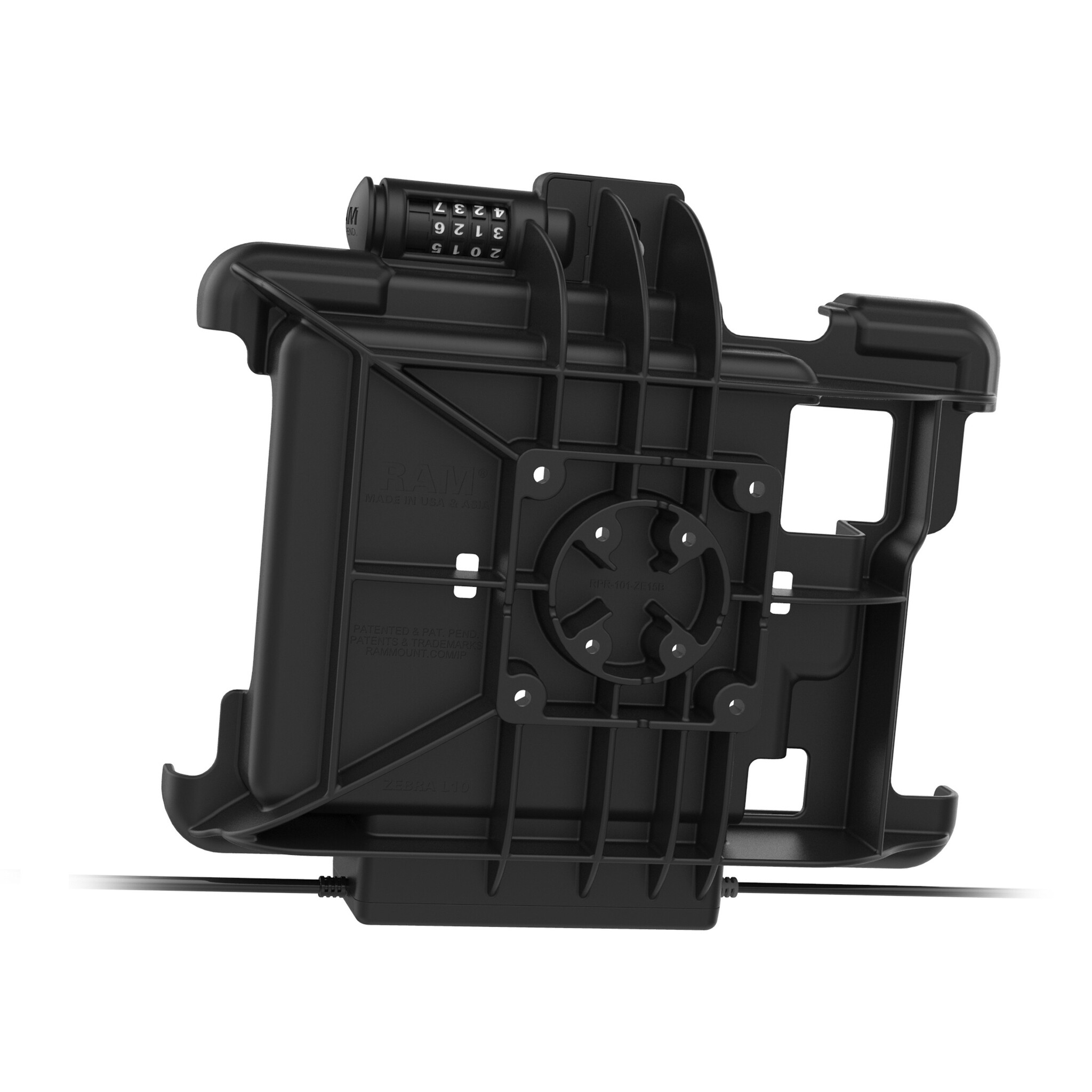 RAM MOUNT RAM-HOL-ZE15PD2CLU - Soporte de montaje en forma (bloqueo combinado) para Zebra L10