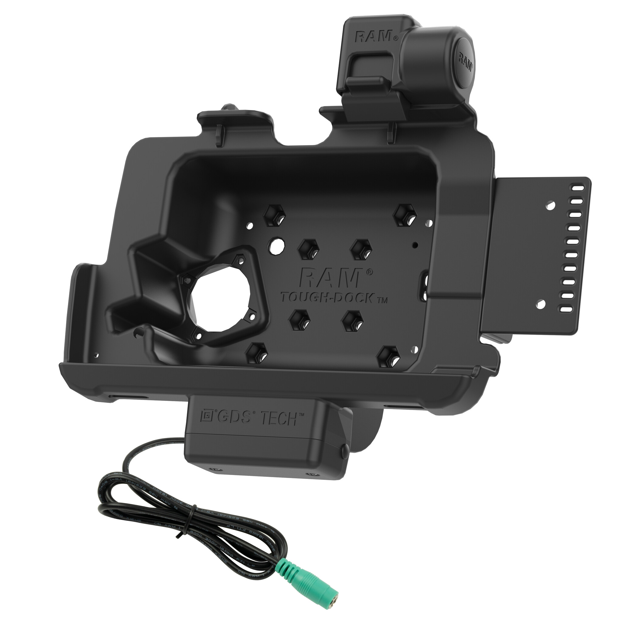RAM MOUNT RAM-HOL-ZE20PNLLU - Soporte de montaje en superficie RAM (bloqueo) para Zebra ET40/45 (8')