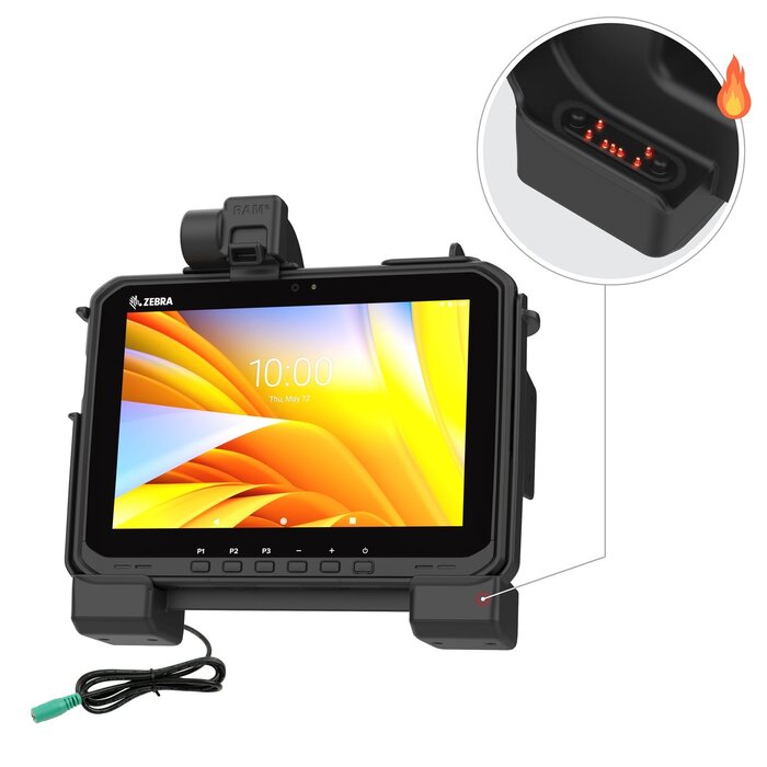 RAM-HOL-ZE25PHU - Soporte de montaje en superficie RAM (con pestillo) para Zebra ET60/65