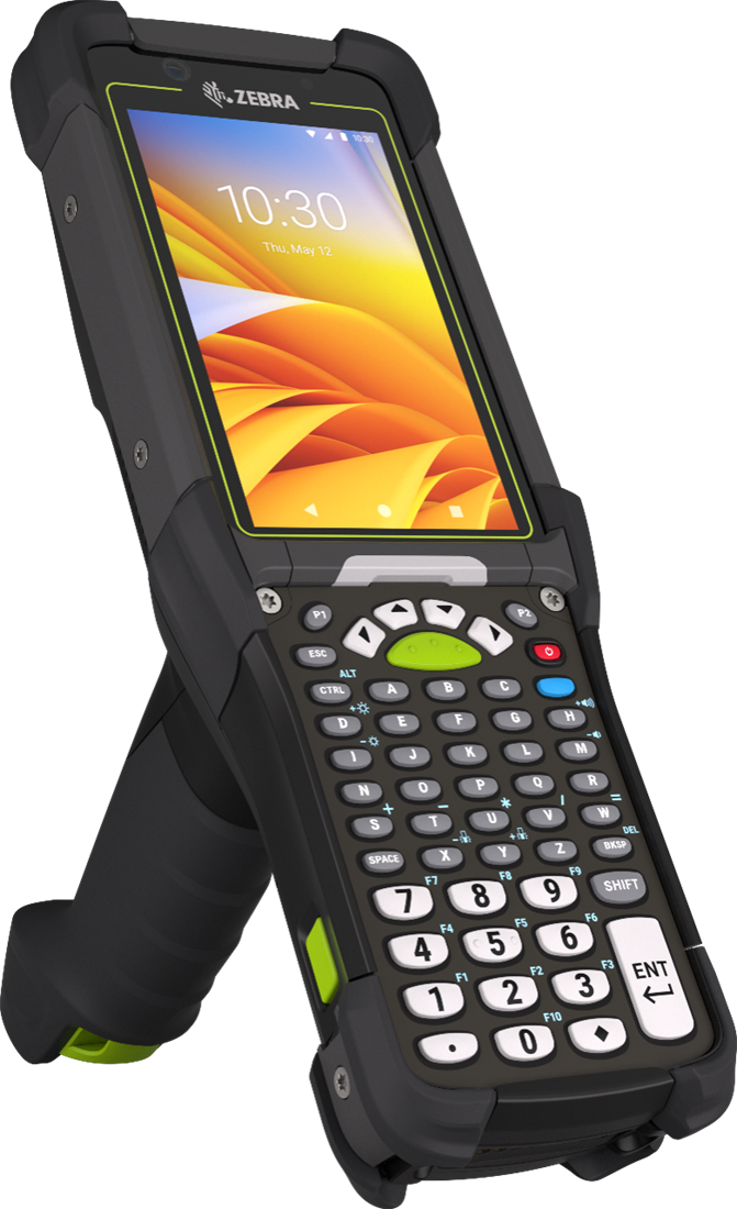 Zebra Zebra MC9400, 2D, SE58, Func. Numéro, Pistolet, BT, WLAN (Wi-Fi), NFC, Android, GMS, Wi-Fi (Wi-Fi 6E), 1100 g, 000 mAh