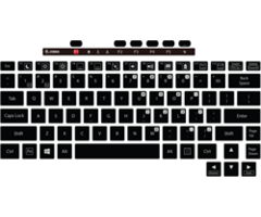 Zebra KYB-ET8X-2IN1-NO1-01 - Tastiera zebrata, scandinava