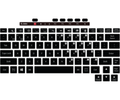 Zebra Teclado cebra, escandinavo