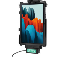 RAM-GDS-DOCK-SAM76CPU – Diese RAM Mounts GDS Tough-Dock (Latch) Halterung ist für das Samsung Tab S7, S9 und S9 FE mit IntelliSkin Next Gen Schutzhülle geeignet. Die Halterung wird über USB-C mit Strom versorgt und lädt das Gerät in der Dockingstation. Zu