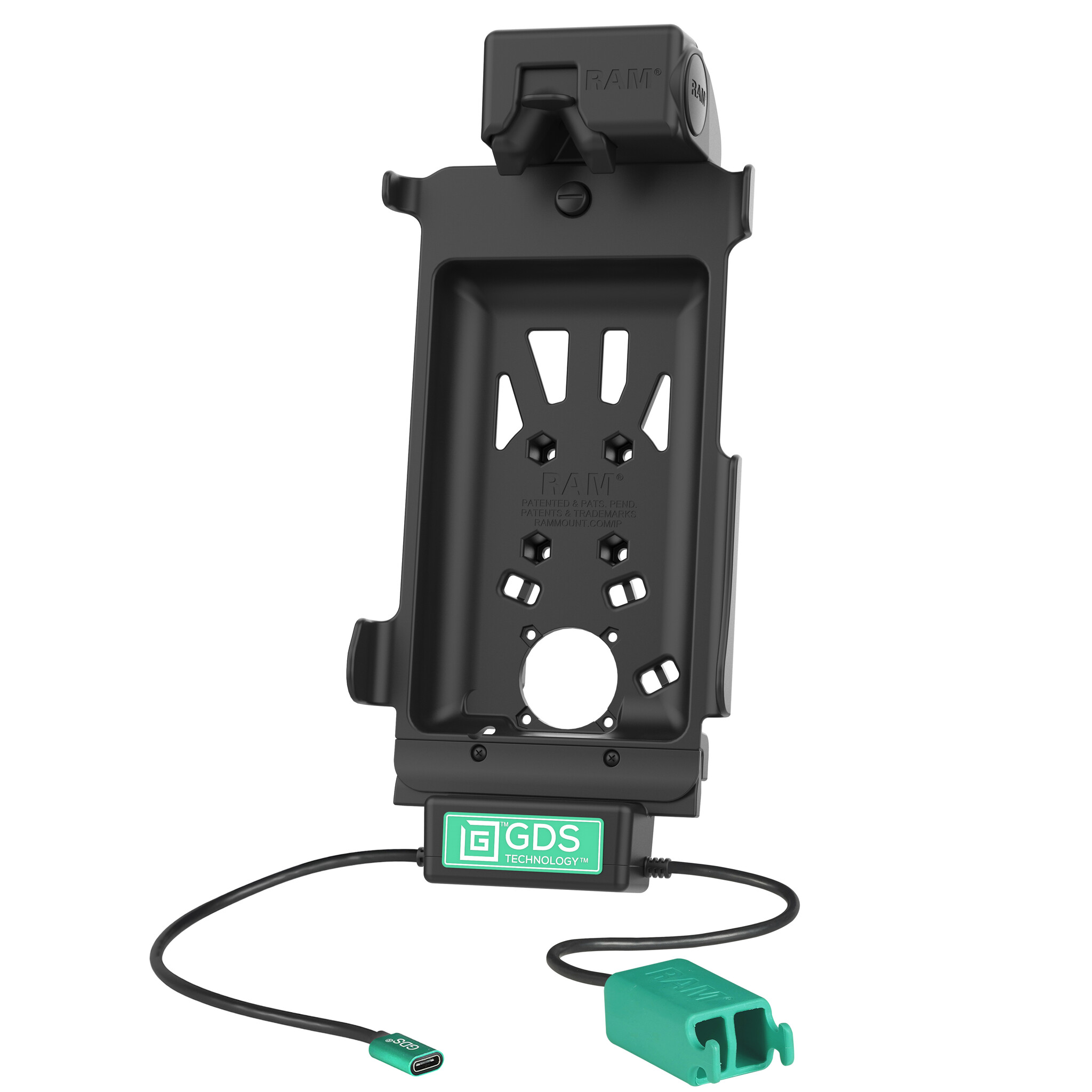 RAM MOUNT RAM-GDS-DOCK-SAM62CD2U - This RAM Mounts GDS Tough-Dock (Latch) holder is suitable for the Samsung Tab Active2, Active3 and Active5 in an IntelliSkin Next Gen protective case. The holder is powered by a USB-C connection and charges the device in the dock,