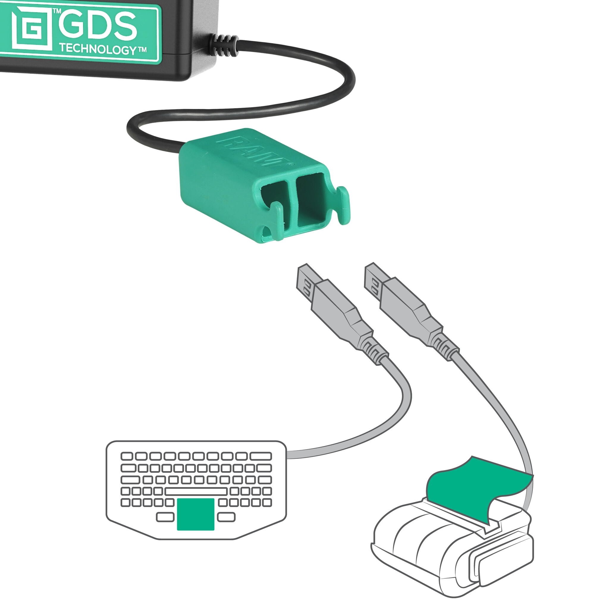 RAM MOUNT RAM-GDS-DOCK-SAM62CD2U - This RAM Mounts GDS Tough-Dock (Latch) holder is suitable for the Samsung Tab Active2, Active3 and Active5 in an IntelliSkin Next Gen protective case. The holder is powered by a USB-C connection and charges the device in the dock,