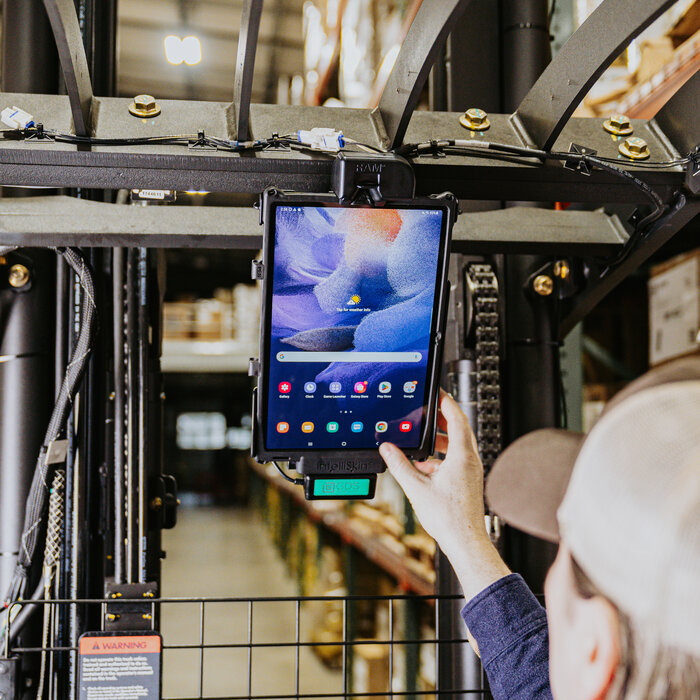 RAM-GDS-DOCK-SAM78CPU - This RAM Mounts GDS Tough-Dock (Latch) holder is suitable for the Samsung Tab S7 FE (SM-T736B), S7+ (12.4? SM-T970), S8+, S9 FE+, S9+ & S10+ in IntelliSkin Next Gen protective case. The holder is powered by a USB-C connection and c