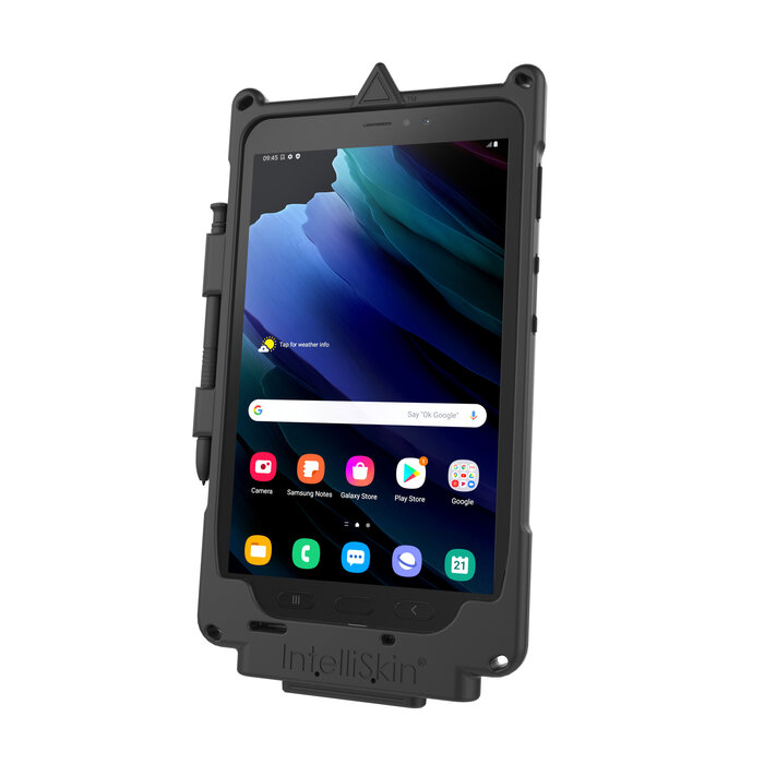 RAM-GDS-SKIN-SAM74-NG - This RAM Mounts GDS IntelliSkin Next Gen protective case is designed for the Samsung Galaxy Tab Active3 and offers reliable protection combined with convenient charging functionality. The integrated GDS connector is located in the