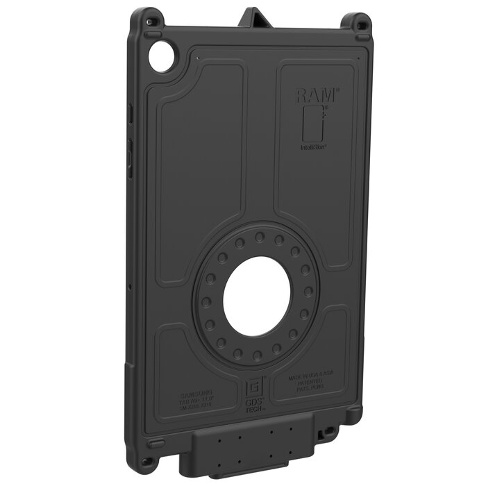 RAM-GDS-SKIN-SAM88-NG - This RAM Mounts GDS IntelliSkin Next Gen protective case is designed for the Samsung Galaxy Tab A9+ and offers reliable protection combined with convenient charging functionality. The integrated GDS connector is located in the inne