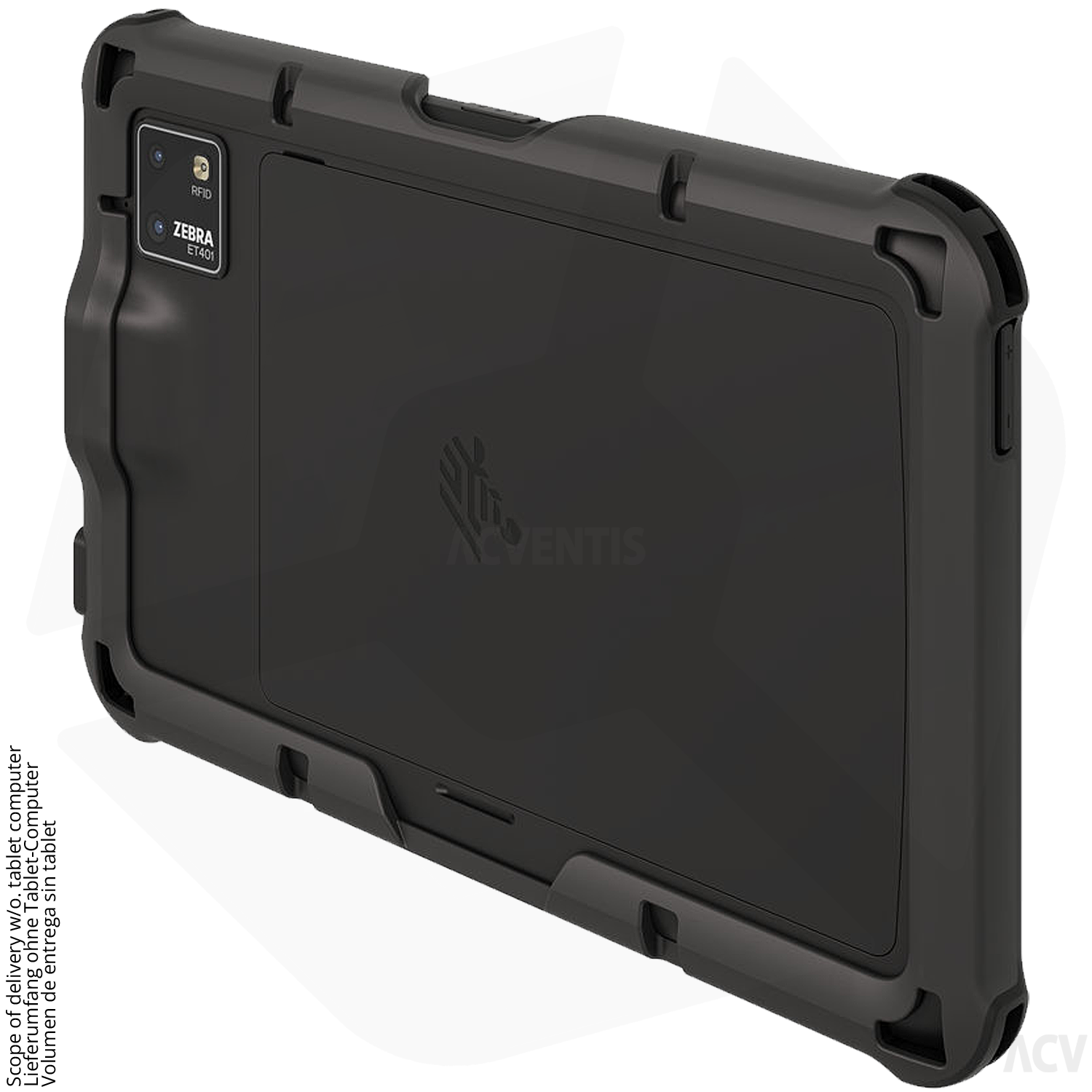 Zebra Zebra ET401, 2D, SR500, 25,4 cm (10''), GPS, USB-C, Bluetooth, Wi-Fi 7, eSIM, 5G, NFC, Android, GMS, RB, noir, Wi-Fi 7 (802.11be), 7600 mAh