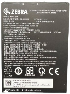 Zebra Batería interna estándar Zebra, 10', 7.600 mAh
