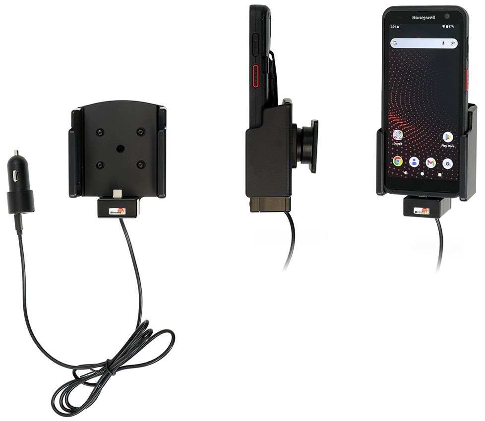 BRODIT 721462 Active mount with cigarette lighter adapter (USB-C)