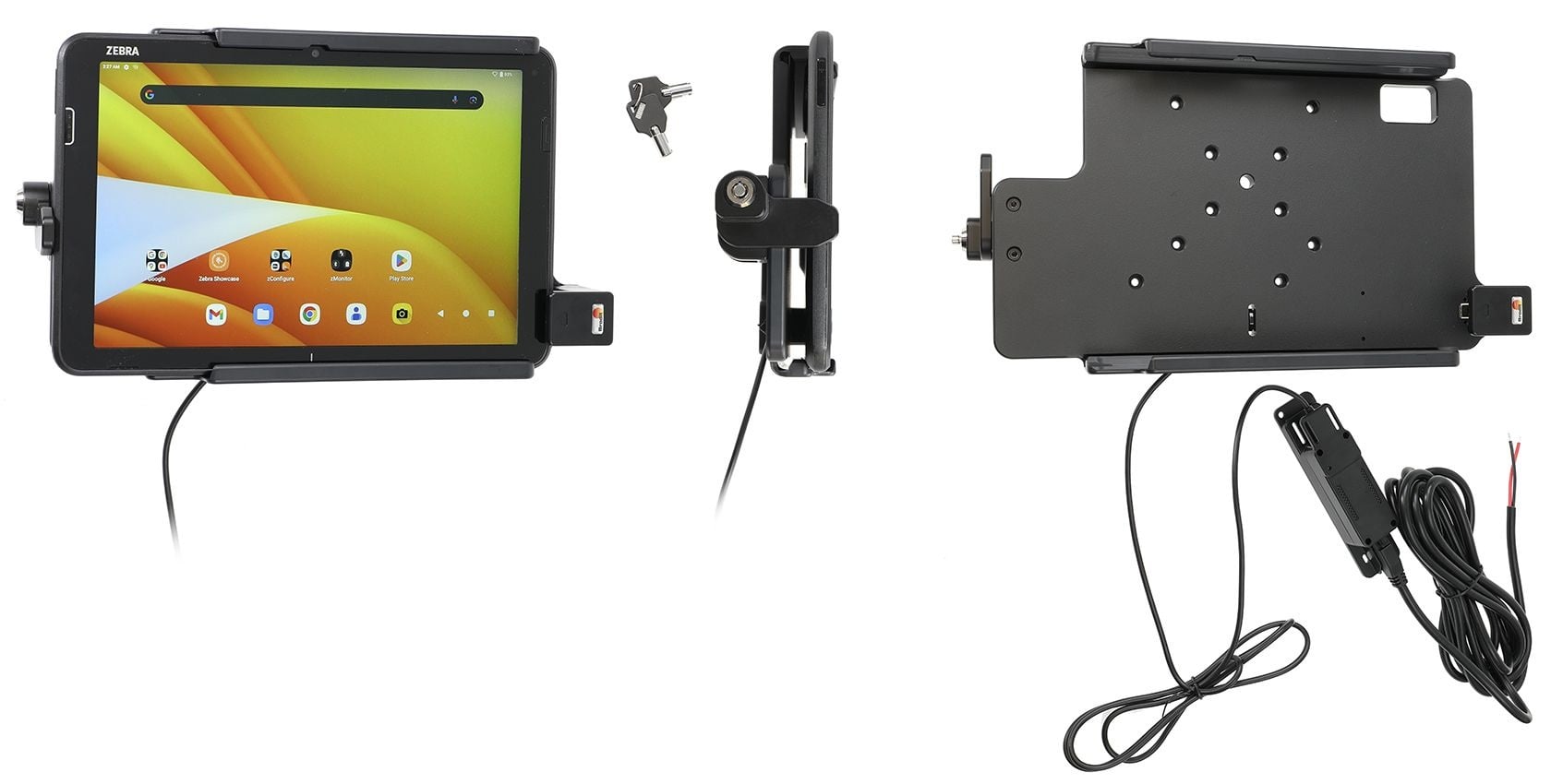 BRODIT 736467 Active Mount with Lock, USB-C, fixed Installation, ET401 10'