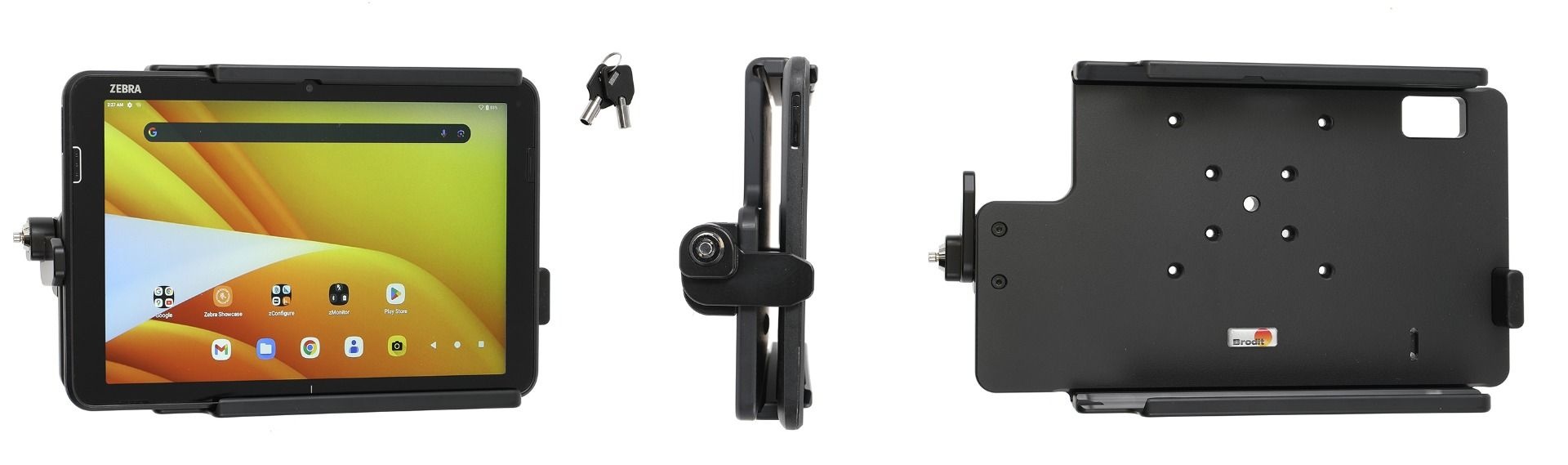 BRODIT Monture active, serrure de rÚtention, USB-C, installation fixe, ET401 8', Support actif avec verrouillage de rÚtention