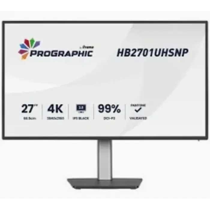 IIYAMA HB2701UHSNP-B1 IIYAMA ProGraphic HB2701UHSNP-B1, 68,6 cm (27''), 4K, USB, USB-C, Ethernet, kit (USB)