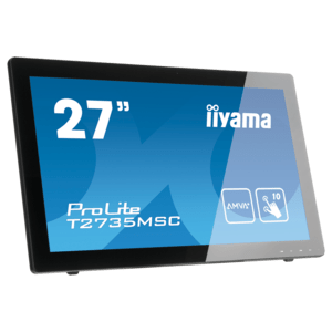 IIYAMA T2752MSC-W1AG iiyama ProLite T27XX, 68,6 cm (27''), Capacitiva proyectada, 10 TP, Full HD, USB, kit (USB), blanco