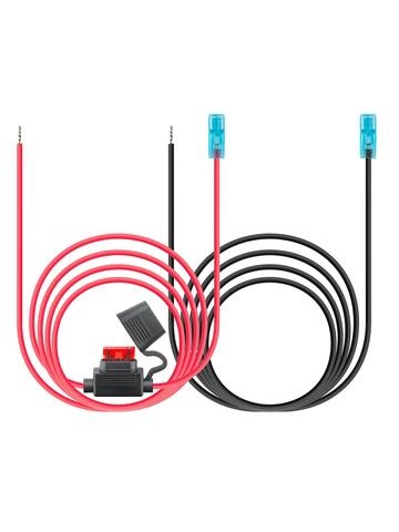 RAM MOUNT 560023 Comount-Steckkabel f³r USB-Panel-Ladegerõt inklusive 10A-Sicherung und 2 m Kabellõnge mit blankem Draht (Blechplatten). Eine Seite des Kabels ist mit einem flachen Pin-Stecker ausgestattet, die andere Seite hat blankes Kabel (verzinnt).