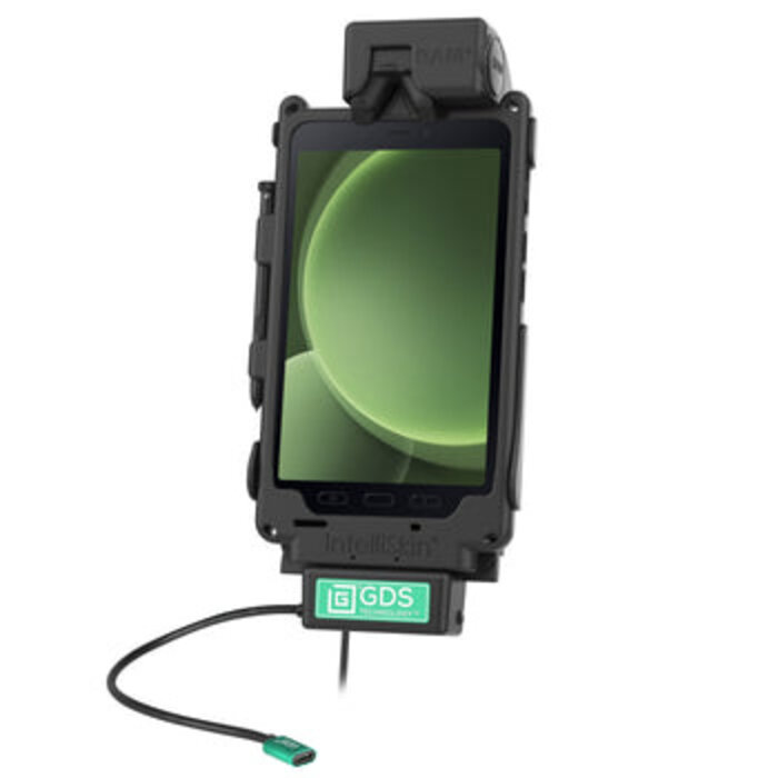 RAM MOUNT RAM-GDS-DOCKF-SAM62CU RAM Mounts GDS Cool-Dock Holder (Latch) for Samsung Tab Active3 & Active5 - in IntelliSkin Next Gen Protective Sleeve - With Fan - USB-C Power Supply