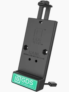 RAM MOUNT RAM-GDS-DOCKLL-U1CD2U RAM Mounts GDS Uni-Conn Charging Dock - Key-Locking (Left) - 2-Hole AMPS Pattern - USB-C & Dual USB-A Connector - Screw Set