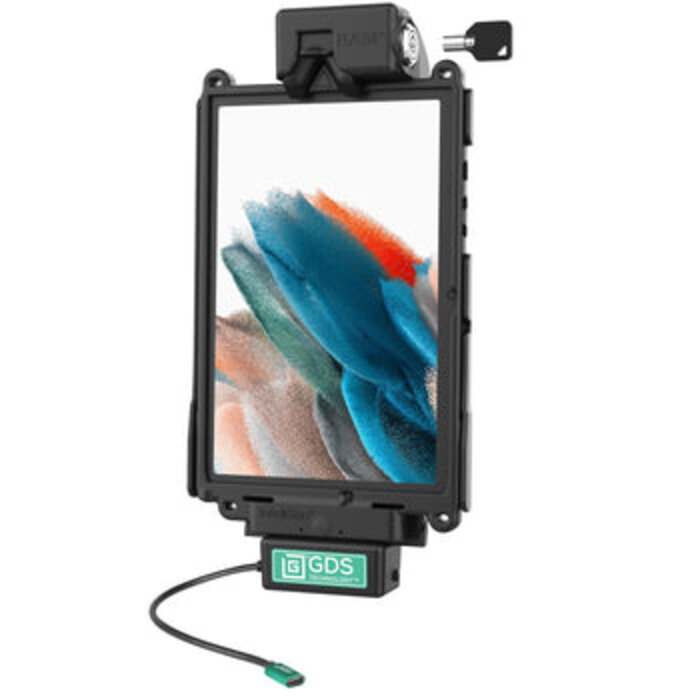 RAM MOUNT RAM-GDS-DOCK-SAM83CPU RAM Mounts GDS Tough-Dock Holder (Latch) for Samsung Tab A8 (10.5?) - in IntelliSkin Next Gen Protective Sleeve - USB-C Connector