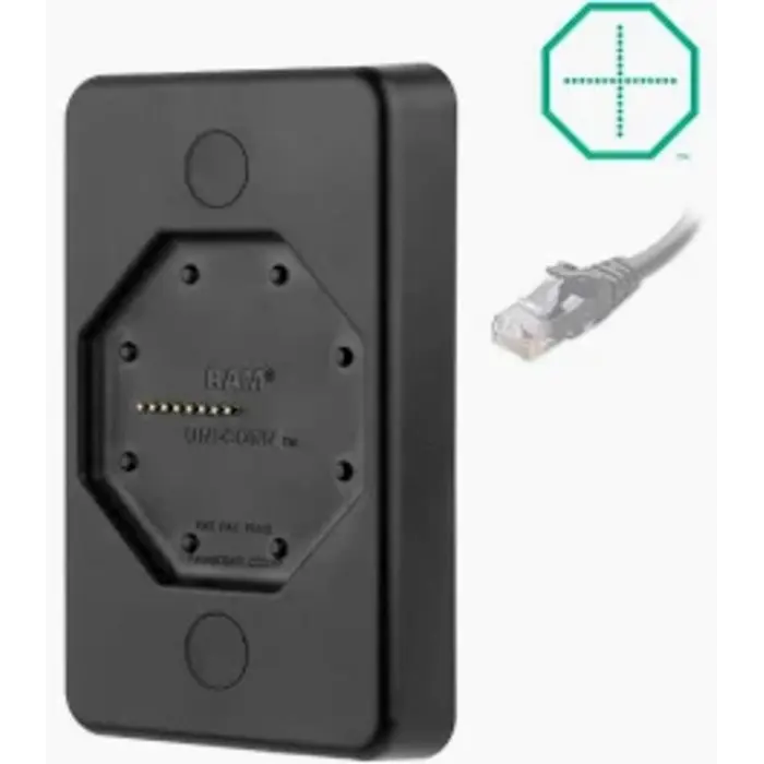 RAM MOUNT RAM-GDS-DOCK-W8-POEU Montages de RAM pour GDS« Uni-Conn ? Station murale Ó profil bas alimentÚe avec PoE (prises europÚennes) - MagnÚtique - Connecteur JST