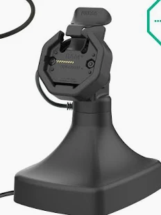 RAM MOUNT RAM-GDS-DOCKLR-D11-7-U1E-GRY Montaggi RAM GDS Uni-Conn Stand Docking Station (7?) con chiavizza a chiave (destra) - Rutabile e inclinabile - Connessione RJ45 - PoE (Alimentazione su Ethernet) - Grigio