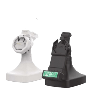 RAM MOUNT RAM-GDS-DOCKLR-D14-U3E-GRY Supporto RAM GDS Uni-Conn Stand Station di attracco con chiavizza a chiave (destra) - Rutabile e inclinabile - Connessione RJ45 - PoE (Alimentazione su Ethernet) - Pad posteriori Pogo - Grigio