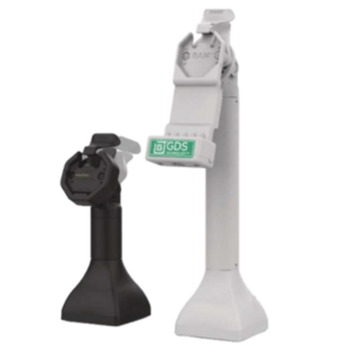RAM MOUNT RAM-GDS-DOCKLR-D11-14-U1C-GRY Supports RAM GDS Uni-Conn Support Station dÆaccueil (14 ?) avec verrouillage Ó clÚ (droite) - Rotatif et inclinable - Connexion USB-C - Gris