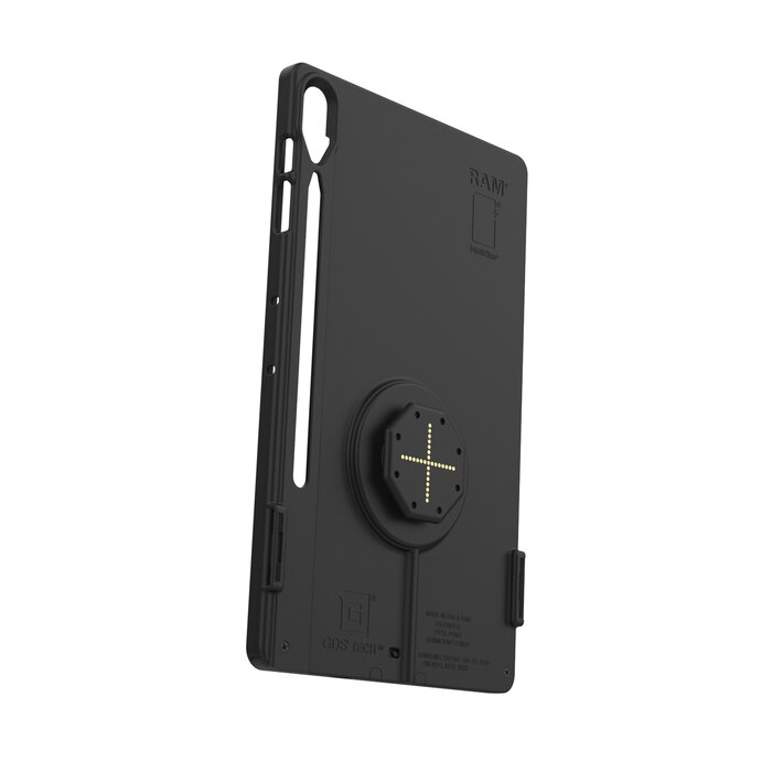 RAM MOUNT RAM-GDS-SKIN-SAM96-TCB RAM-mount IntellýSkin Thin-case voor Samsung Galaxy Tab S9 FE+/S9+/S10+ - Achterste pogo-pads, externe USB-C, GDS-TECHNOLOGIE