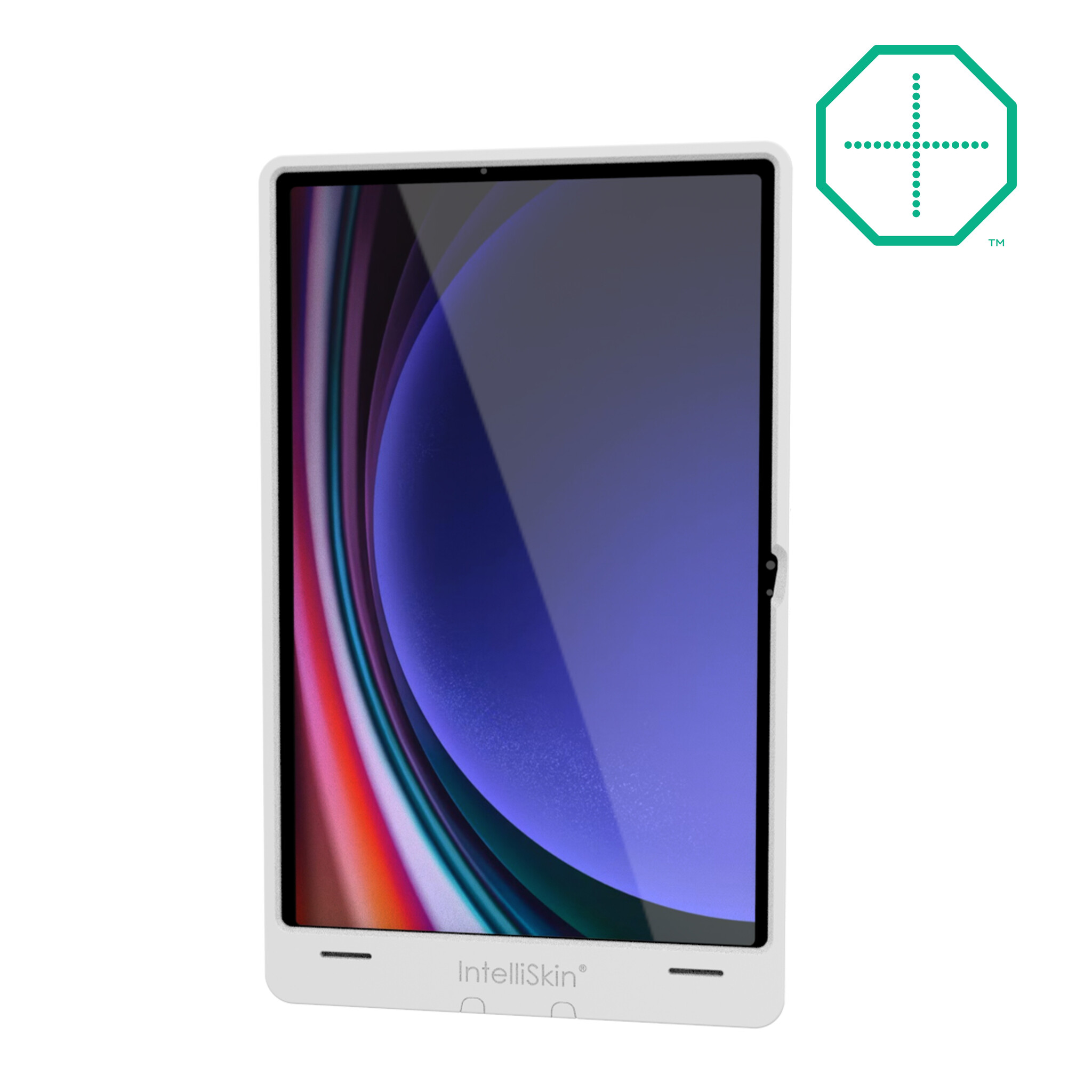 RAM MOUNT RAM-GDS-SKIN-SAM96-TCB-GRY RAM Mounts IntellýSkin Thin-Case f³r Samsung Galaxy Tab S9 FE+/S9+/S10+ û Pogo-Pads hinten, externes USB-C, GDS-Technologie, hellgrau